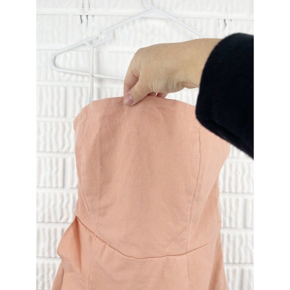 Superdown Dress Rosie Mini Ruffle Pink Strapless Party Holiday Wedding Prom - Picture 6 of 11